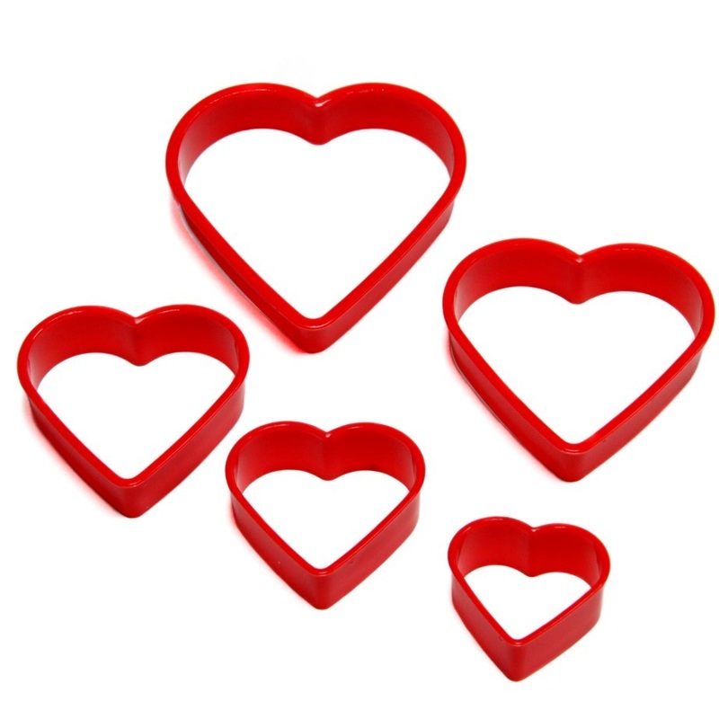 Heart Shaped Cookie Cutter Sets – 5 Sizes