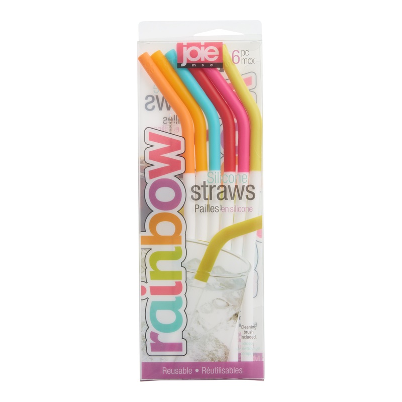Joie Rainbow Silicone Straws 6 Pack