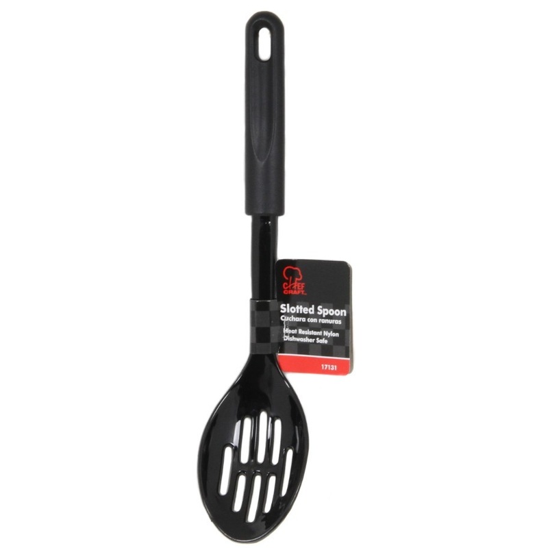 Jumbo Slotted Spoons – Black, Nylon, 11.5″