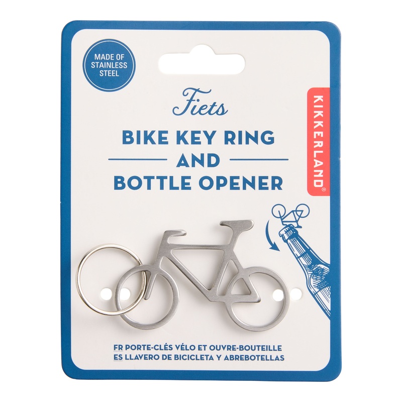 Kikkerland Steel Bike Keychain Bottle Opener