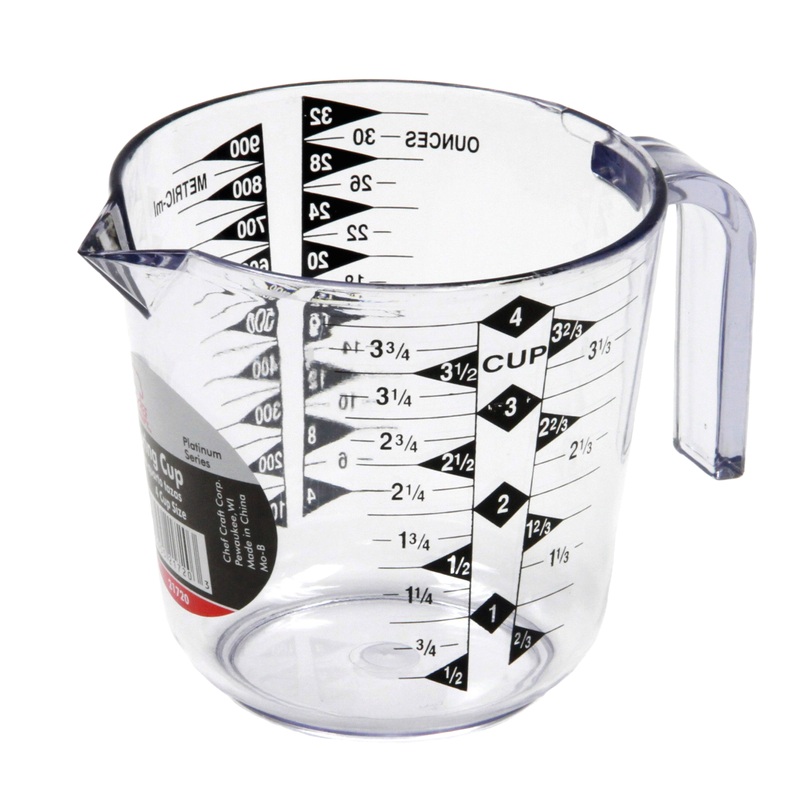 Measuring Cups – Clear, 4 Cups, Plastic