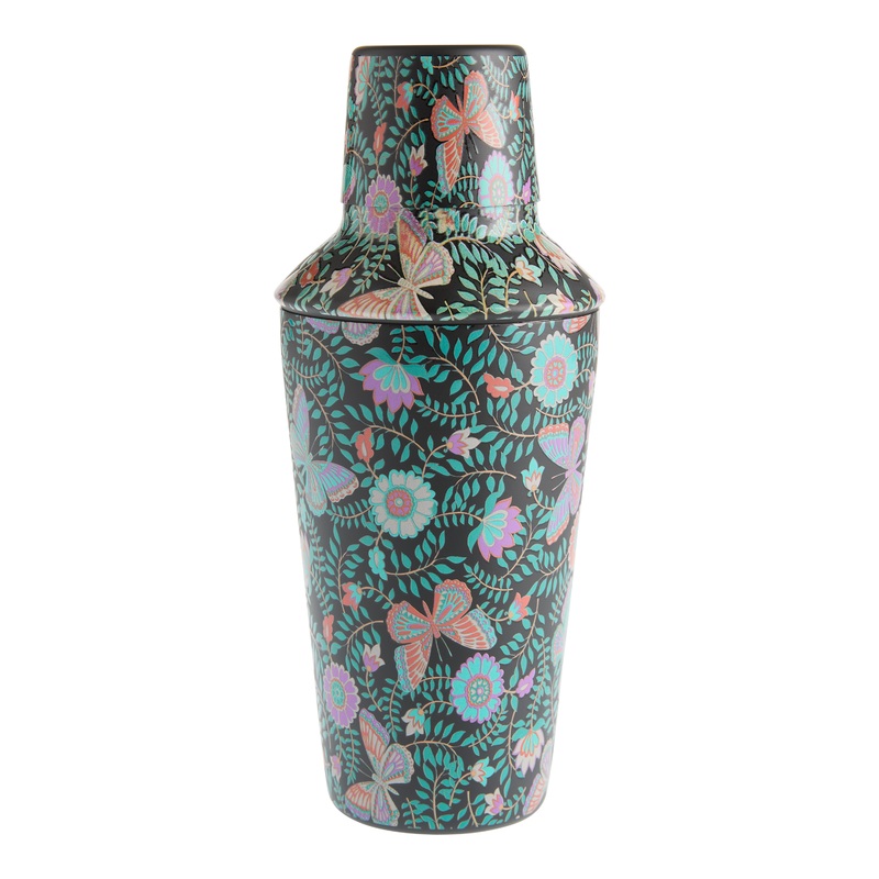 Multicolor Butterfly Garden Stainless Steel Cocktail Shaker