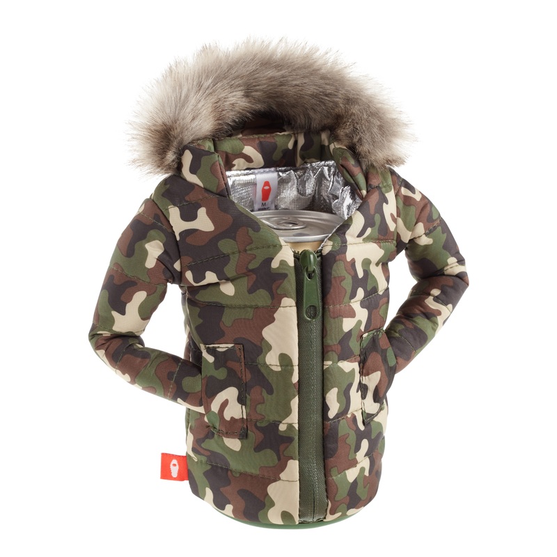Puffin Drinkware Camo Jacket Tall Can Drink Sleeve