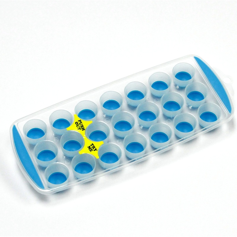 Round Ice Cube Trays – Push Out, 21 Pieces
