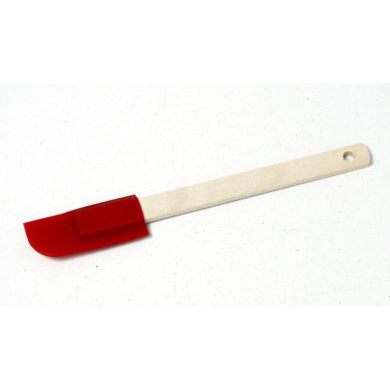 Silicone Spatulas – Wood Handle, Blue/Red