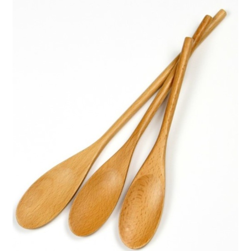 Solid Wooden Spoon Sets – 3 Pieces, 10″ – 14″