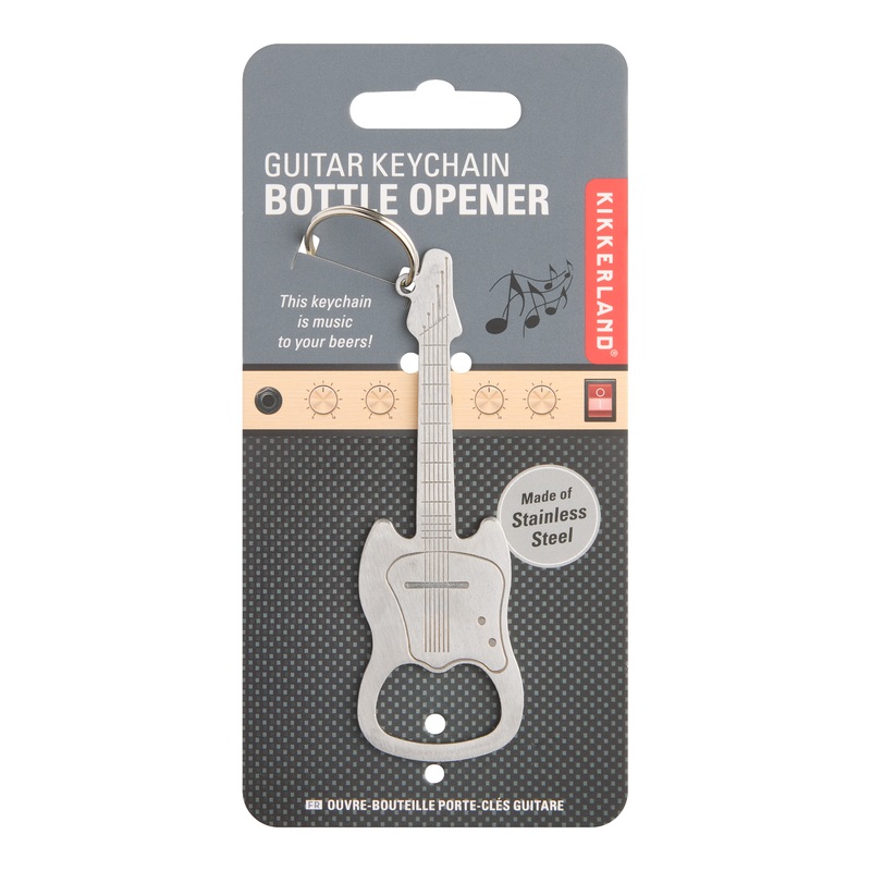 Stainless Steel Guitar Keychain Bottle Opener