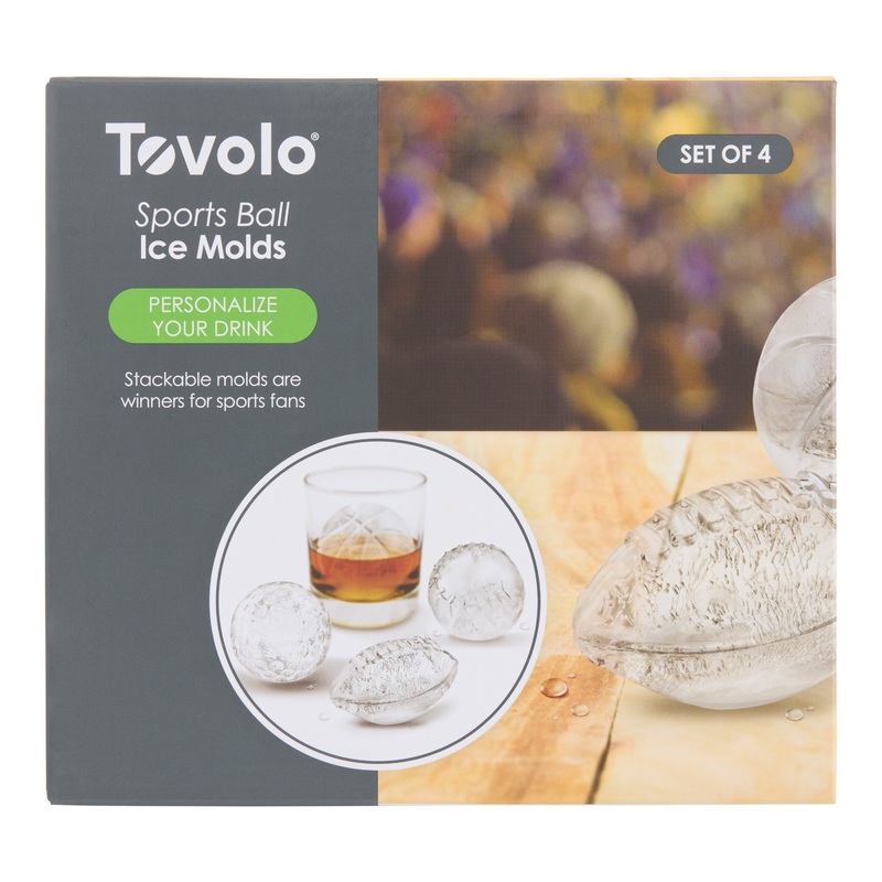 Tovolo Sports Ball Ice Mold 4 Pack