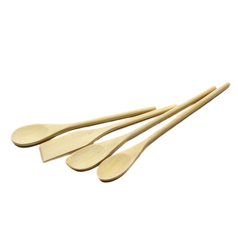 Wooden Kitchen Tool Sets – 4 Pieces, 10″ – 12″