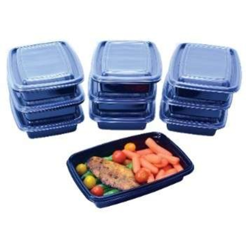 1-Section Meal Prep Containers – Black