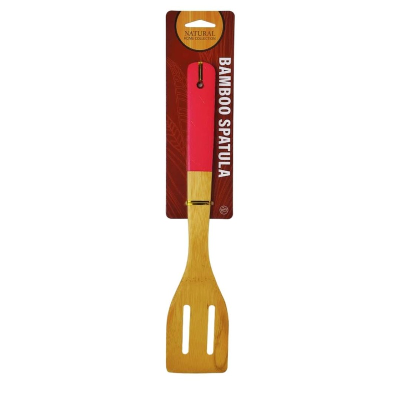 Bamboo Slotted Spatula – Red