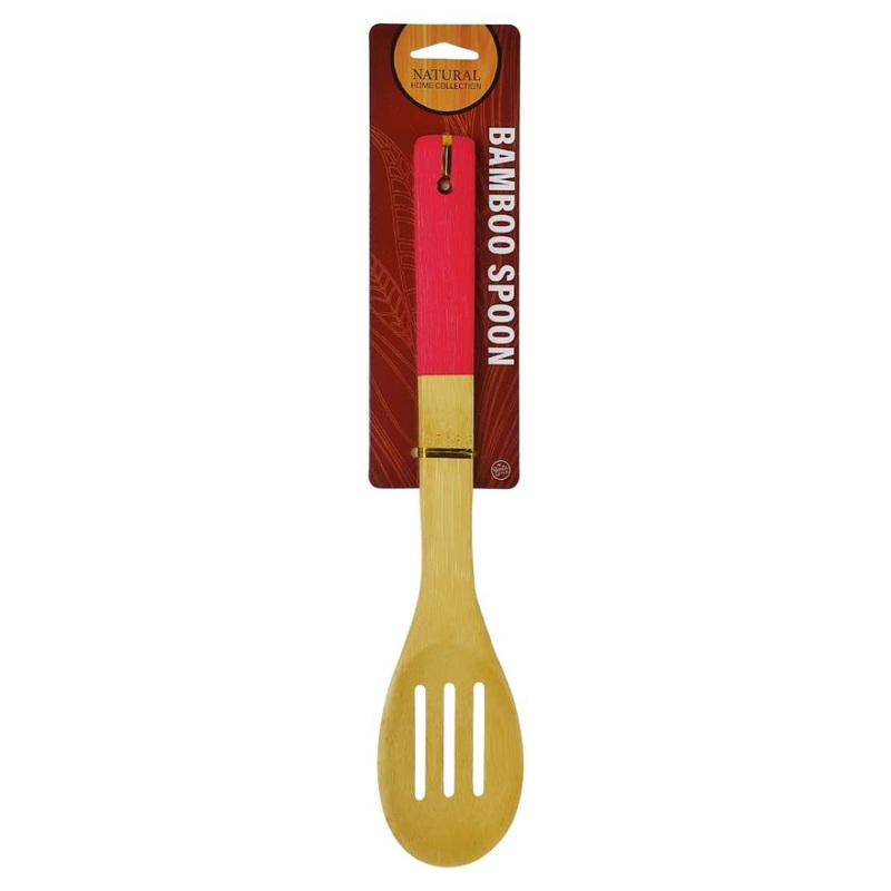 Bamboo Slotted Spoons – Red