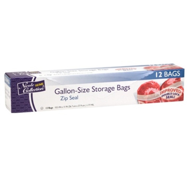 Gallon Double Seal Storage Bags – 12 Count, Kosher Certified