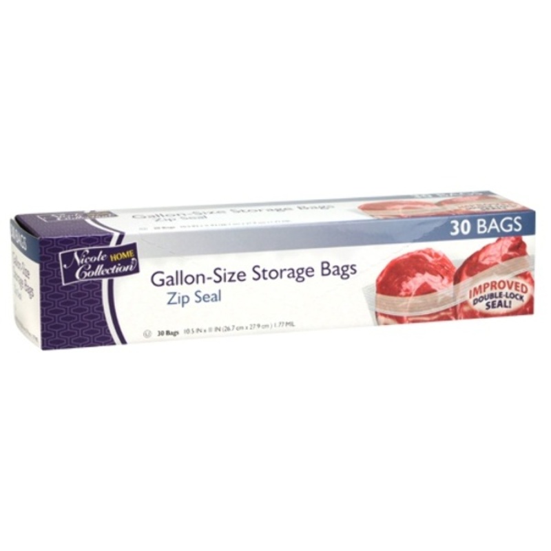 Gallon Storage Bags – Zip Seal, 30 Packs