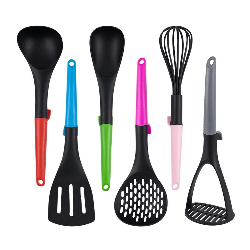 Kitchen Utensils Assortment – Plastic, Two Tone