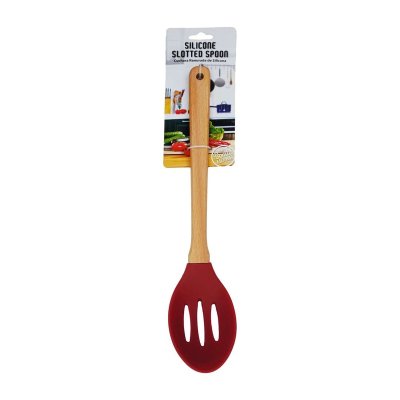 Silicone Slotted Spoons – Red