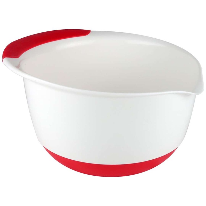 Soft Grip Mixing Bowls – Red, 5 Quarts