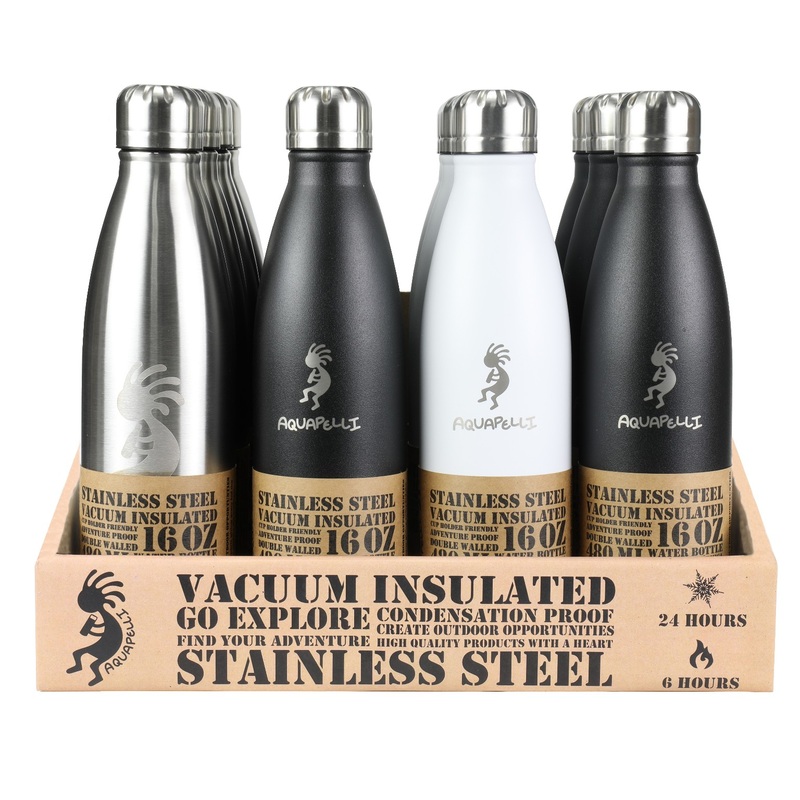Vacuum Insulated Water Bottles – 16 oz, Neutral Colors