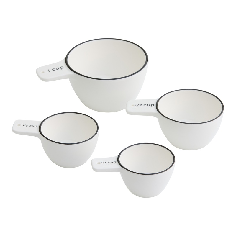 Black and White Porcelain Nesting Measuring Cups