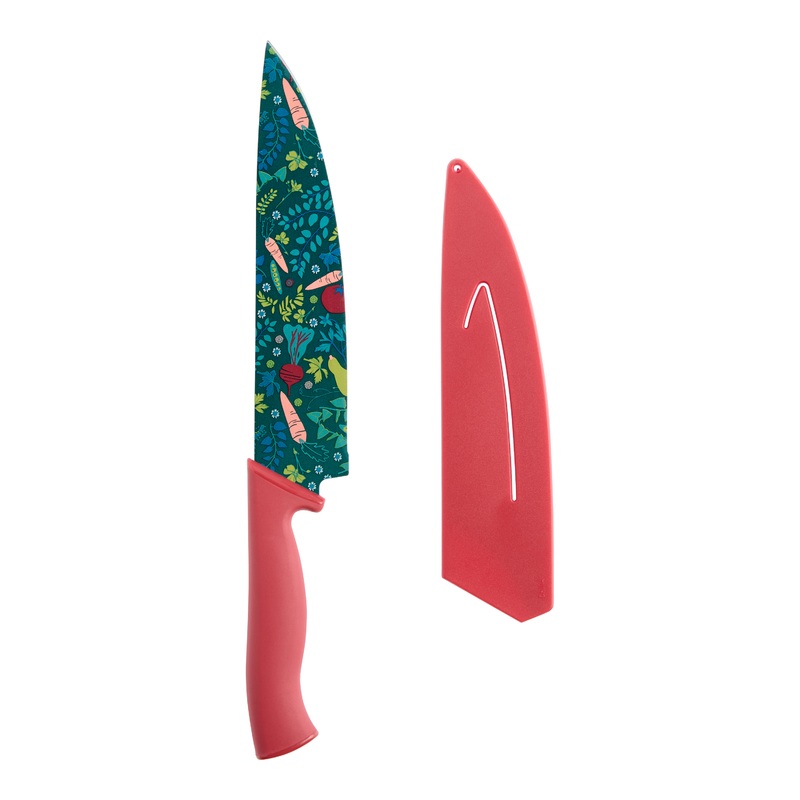 Fruit and Veggie Print Nonstick Carbon Steel Chef’s Knife