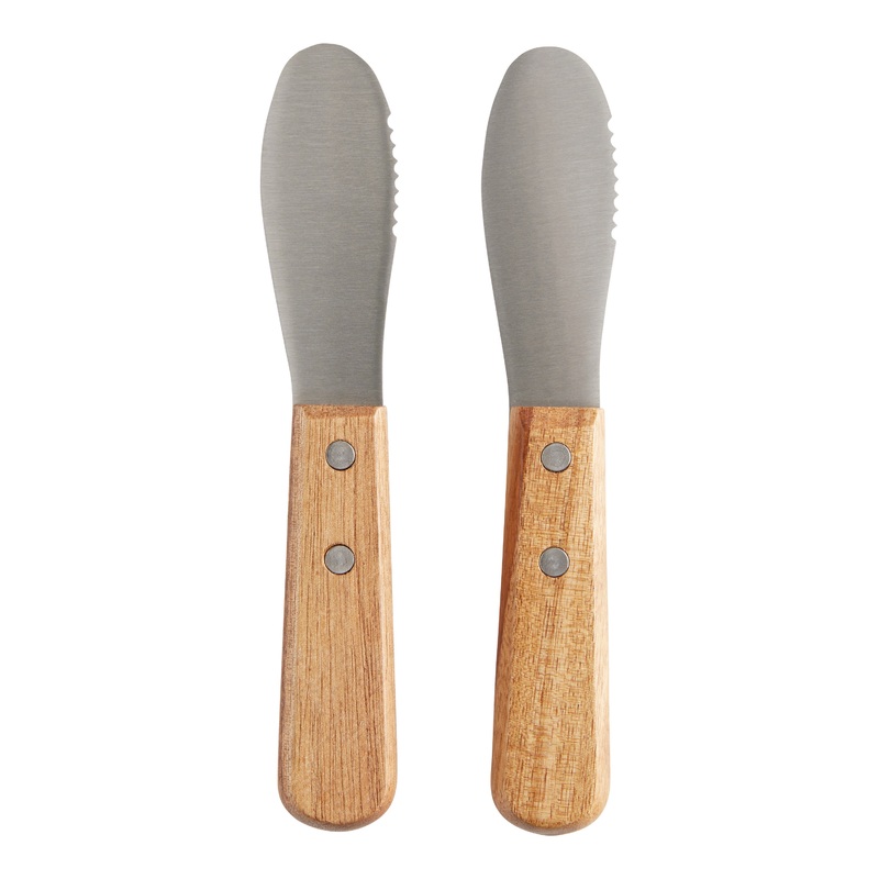 Mini Stainless Steel and Wood Spreader Set of 3