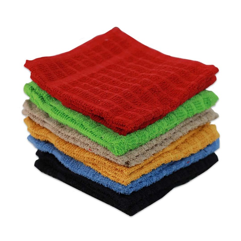 Mono Check Dishcloths – Assorted, 12″ x 12″, 2 Pk