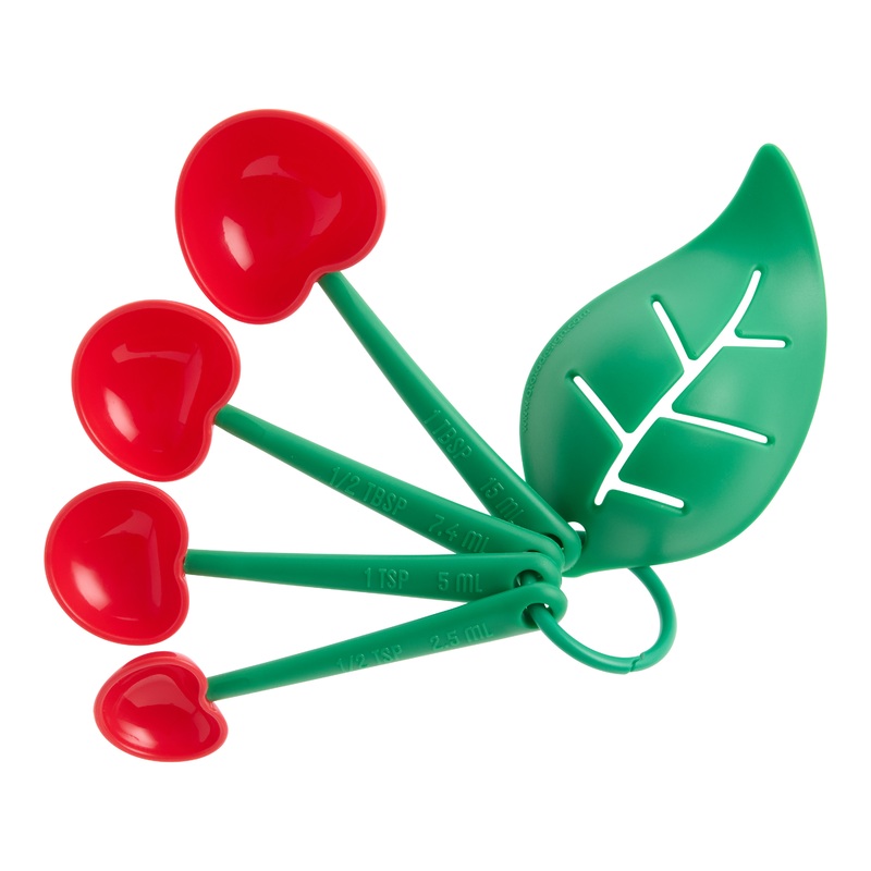 Ototo Mon Cherry Measuring Spoons and Egg Separator Set