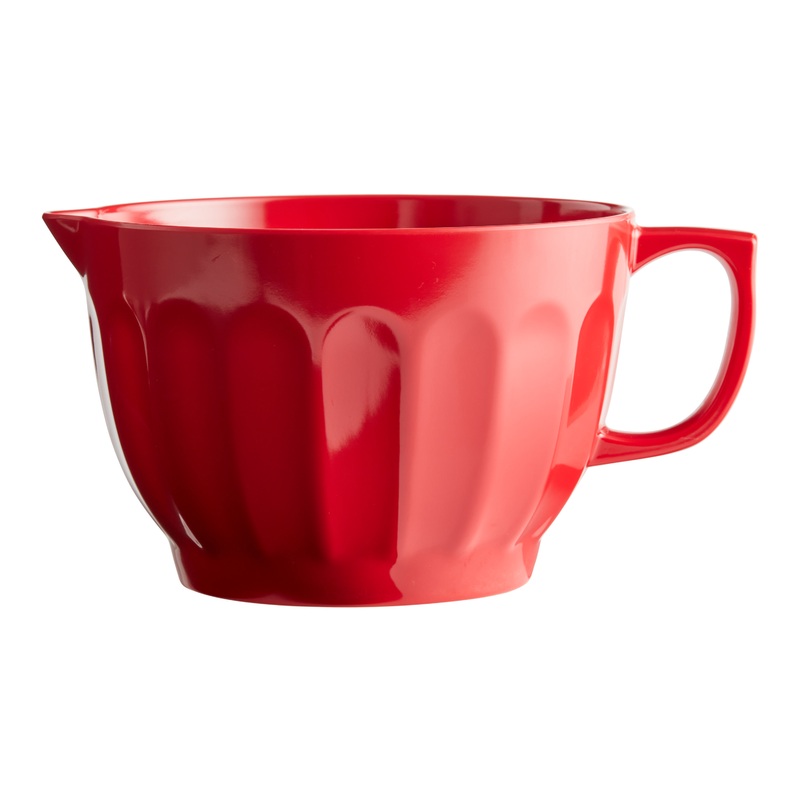 Red Fluted Melamine Batter Bowl