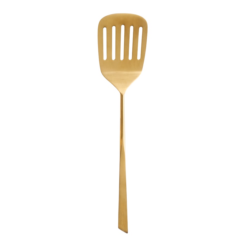 Gold Stainless Steel Modern Slotted Turner