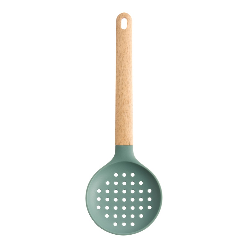 Green Silicone and Wood Skimmer