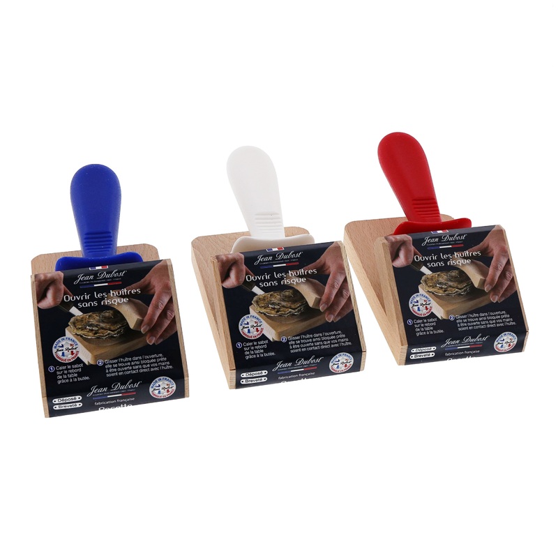 Jean Dubost Shucking Board and Oyster Knife Set of 3
