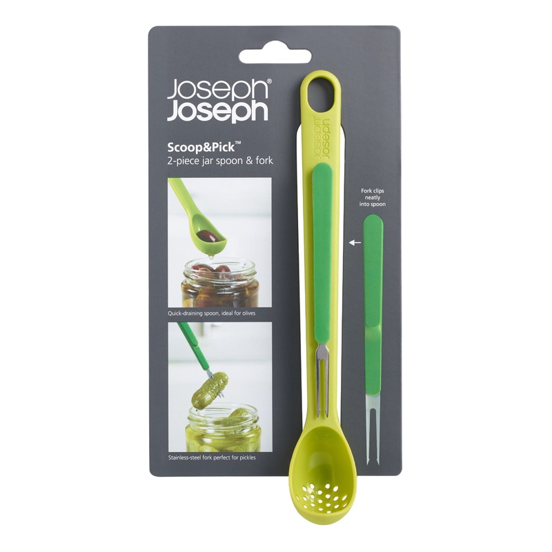 Joseph Joseph Scoop & Pick 2 Piece Olive Spoon and Fork Set