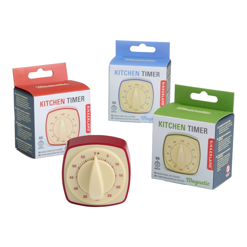 Kikkerland Retro Magnetic Kitchen Timer Set of 3