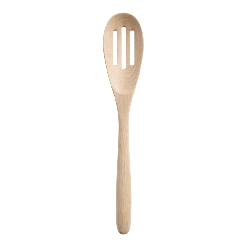 Natural Maple Wood Slotted Spoon