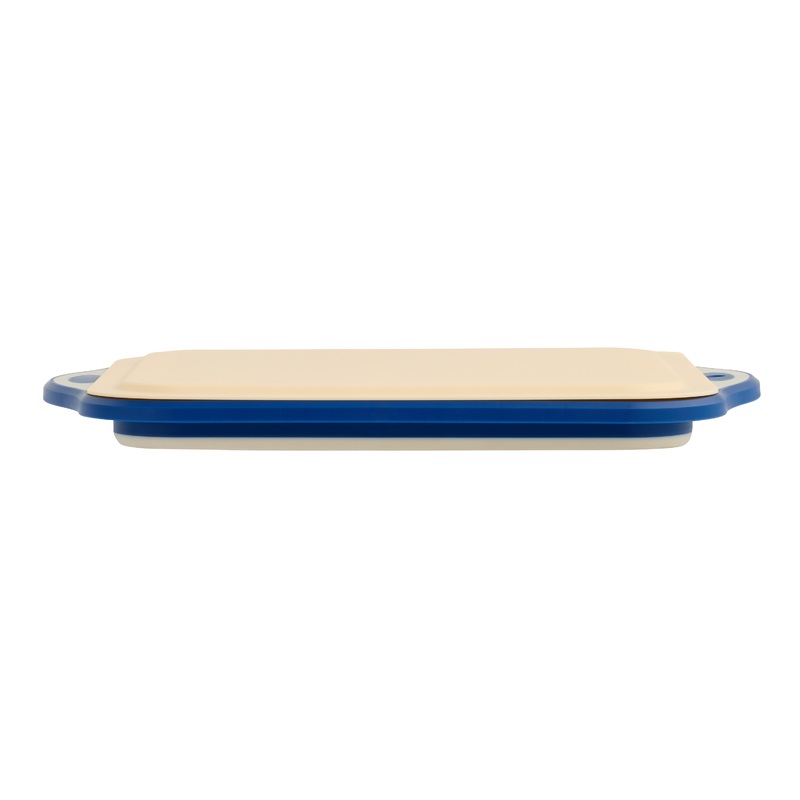 Cream and Navy Collapsible BBQ Food Prep Tub and Cutting Board