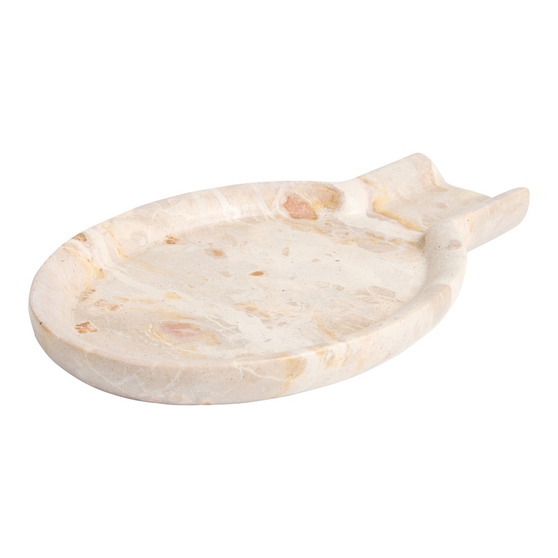 Extra Large Capri Beige Marble Spoon Rest