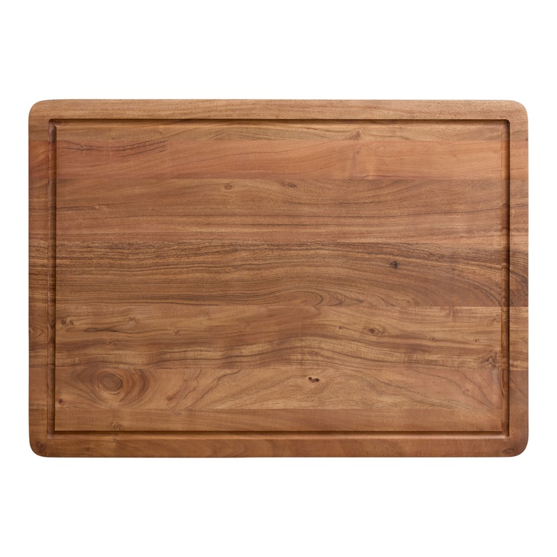 Extra Large Natural Acacia Wood Trencher Cutting Board