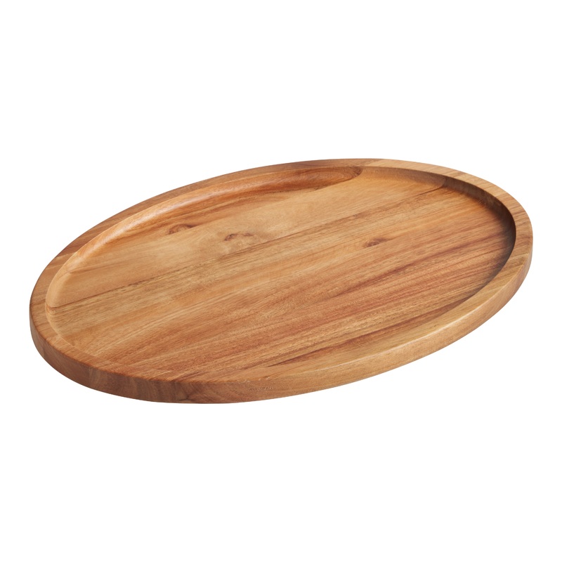 Oval Acacia Wood Trencher Cutting Board
