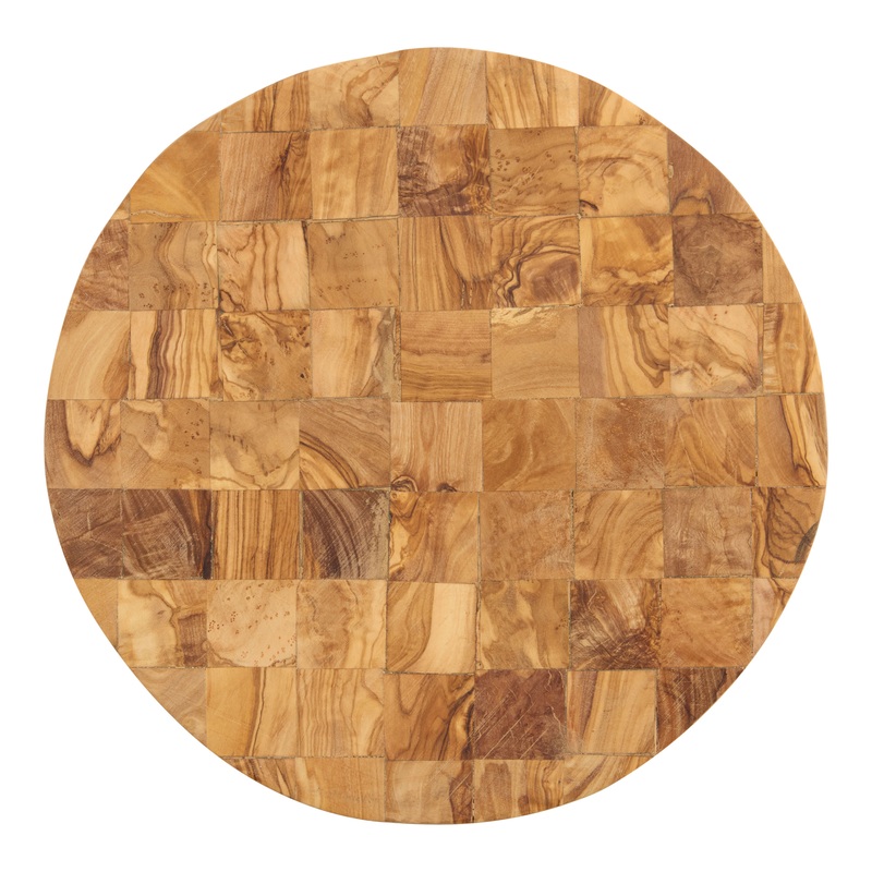 Round Natural Olive Wood Cutting Board