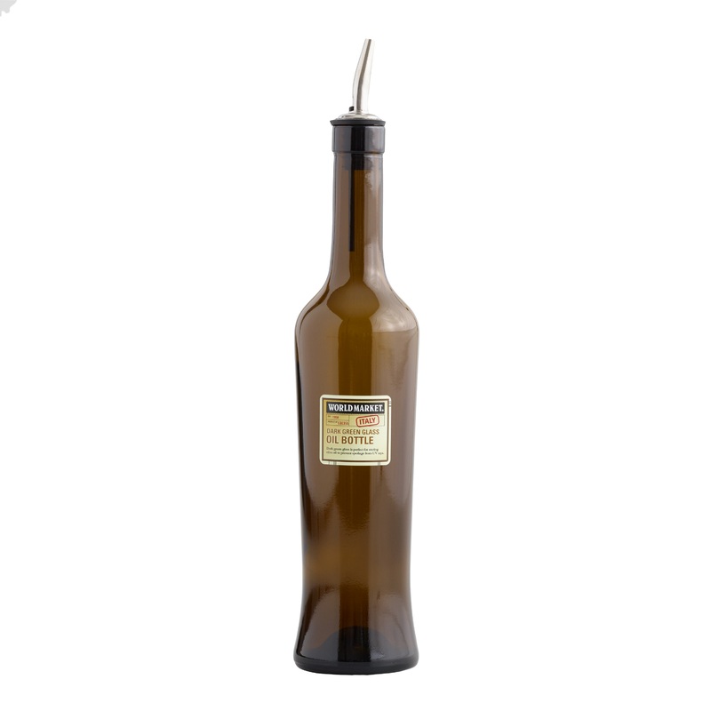 Dark Glass Oil Bottle with Spout