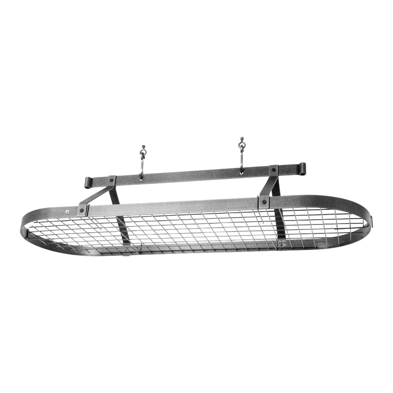Enclume 60 Inch Hammered Steel Ceiling Pot Rack
