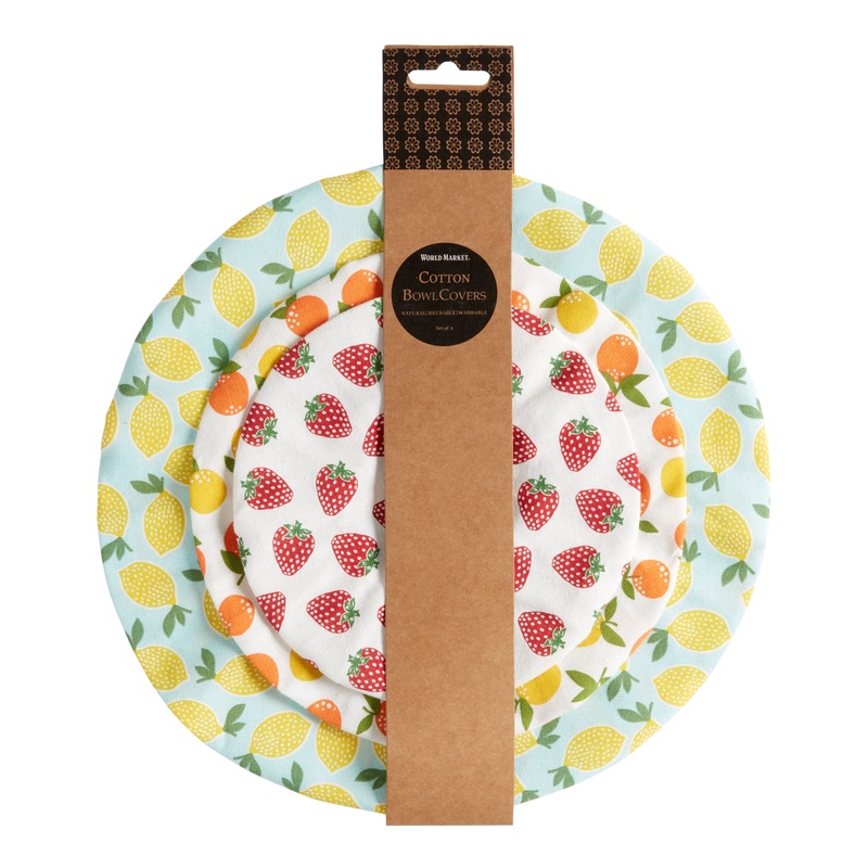 Fruit Pattern Cotton Bowl Covers 3 Pack