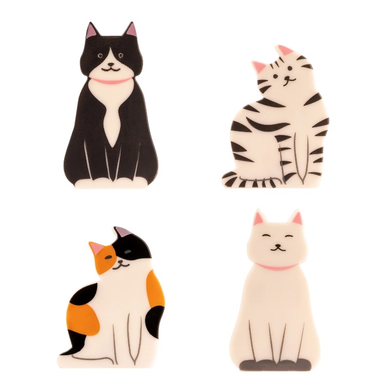 Kikkerland Kitty Cat Bag Clips 4 Pack
