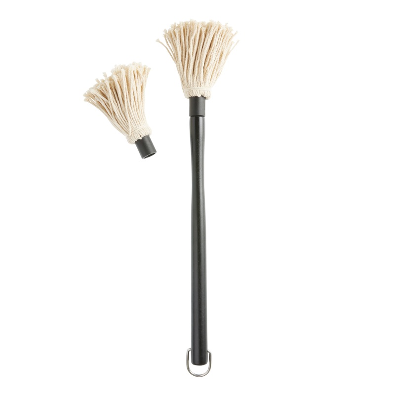Natural Cotton and Black Wood Barbecue Sauce Basting Mop