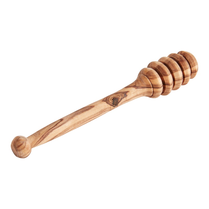 Natural Olive Wood Honey Dipper