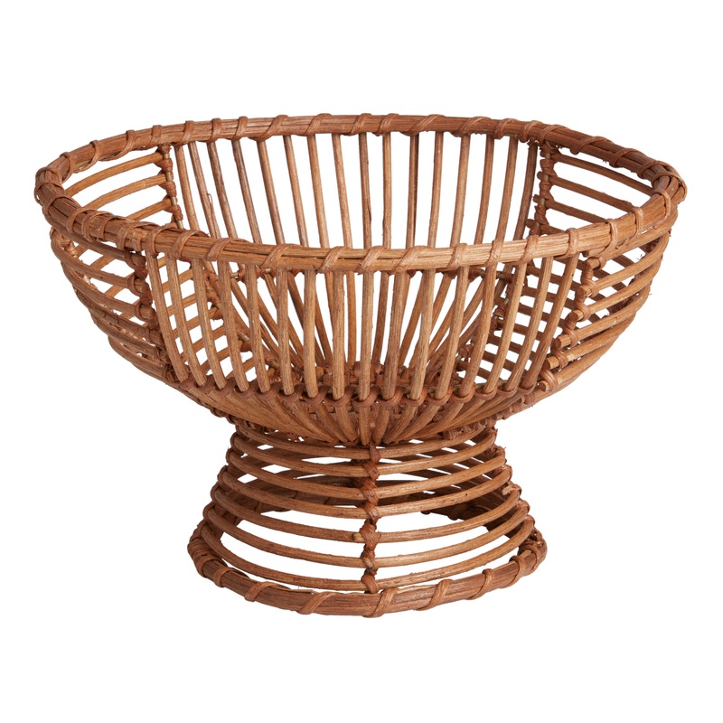 Natural Rattan Footed Fruit Bowl