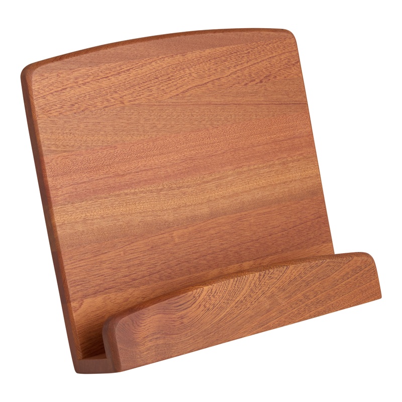 Natural Sapele Wood Cookbook Stand