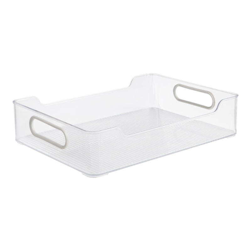 OGGI Clear Acrylic Low Storage Bin