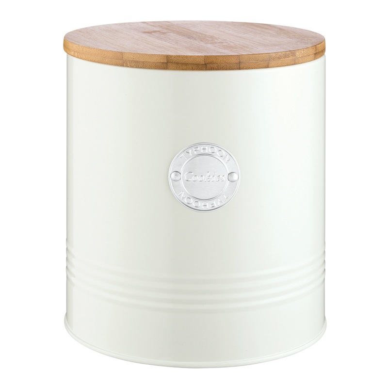 Typhoon Living Steel Cookie Jar with Bamboo Lid