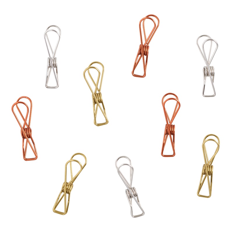 Vintage Style Wire Bag Clips 9 Count